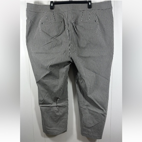 Lane Bryant The Allie Pants Trousers White Black Shepherd Check Stretch size 28R - Picture 4 of 8